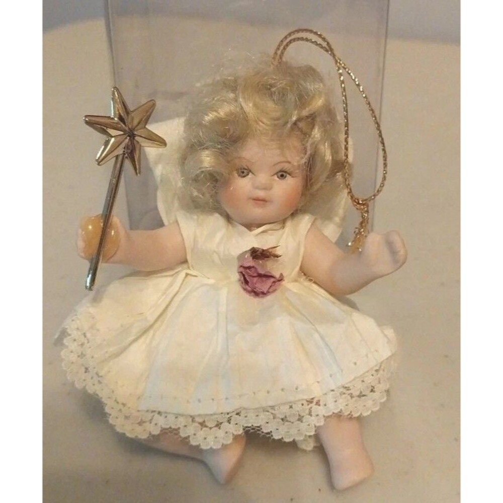 Vintage Kurt S Adler Jocelyn Mostrom Angel Cherub Christmas Ornament Doll Boxed
